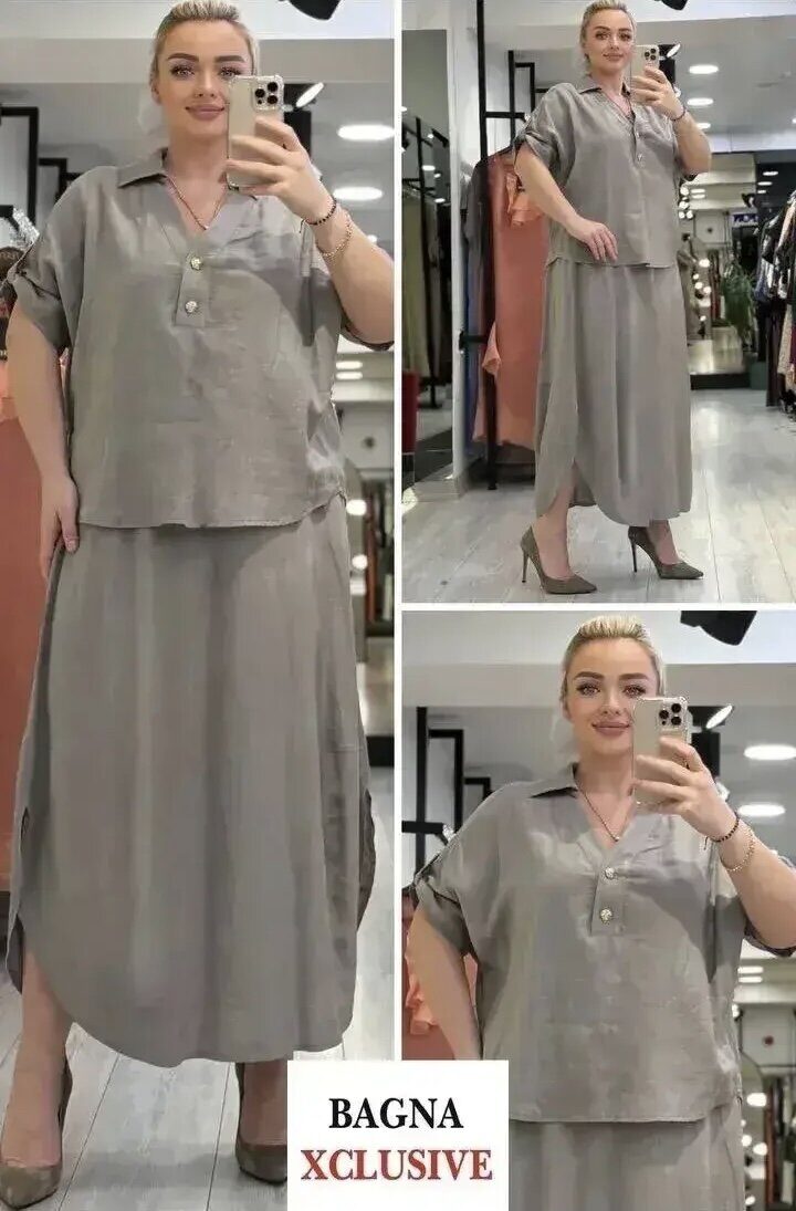 Комплект Рубашка и Юбка из Льна